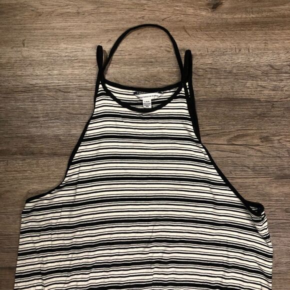American Eagle Women’s Black & White Striped Summer Dress Size L - Picture 3 of 6